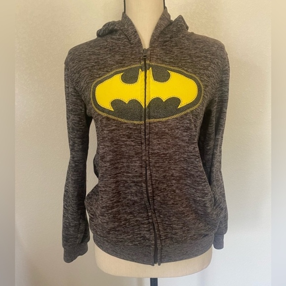 Boys Batman Zip Hoodie Gray